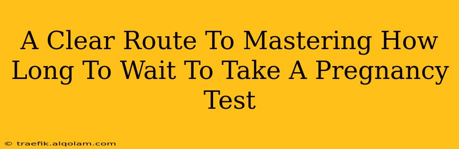 A Clear Route To Mastering How Long To Wait To Take A Pregnancy Test