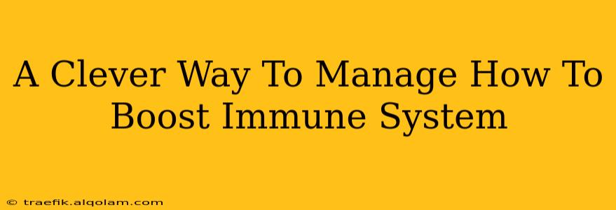 A Clever Way To Manage How To Boost Immune System