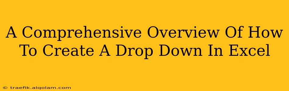 A Comprehensive Overview Of How To Create A Drop Down In Excel