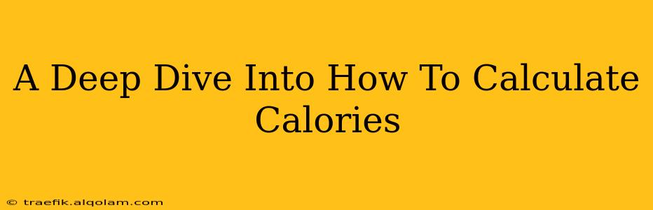 A Deep Dive Into How To Calculate Calories