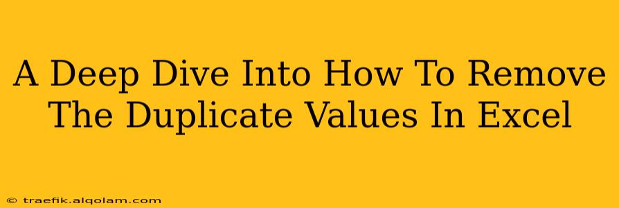 A Deep Dive Into How To Remove The Duplicate Values In Excel