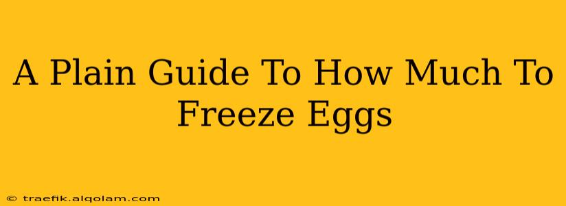 A Plain Guide To How Much To Freeze Eggs