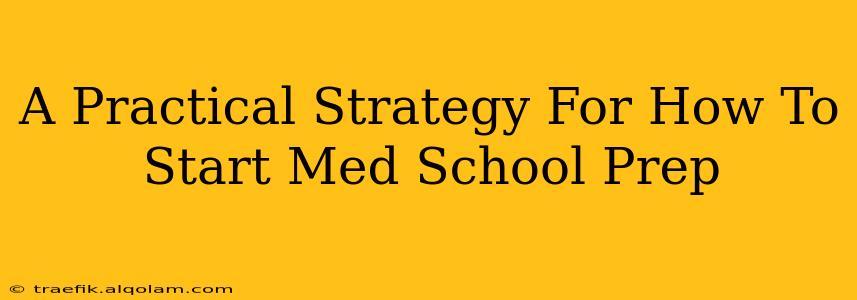 A Practical Strategy For How To Start Med School Prep