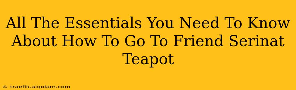 All The Essentials You Need To Know About How To Go To Friend Serinat Teapot