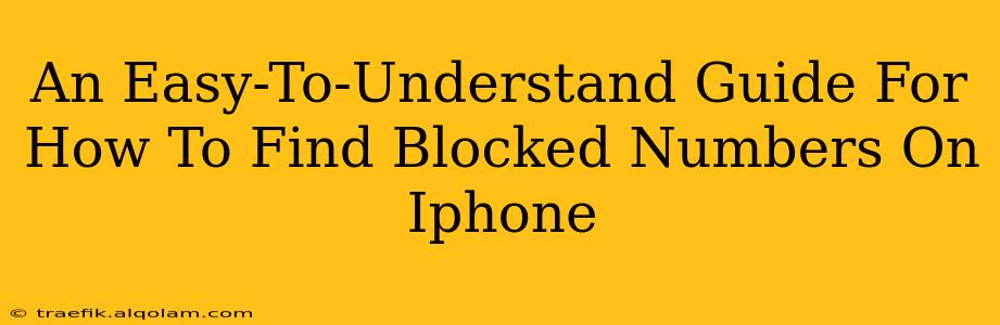 An Easy-To-Understand Guide For How To Find Blocked Numbers On Iphone