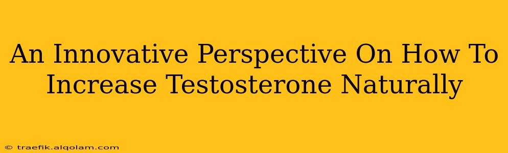 An Innovative Perspective On How To Increase Testosterone Naturally