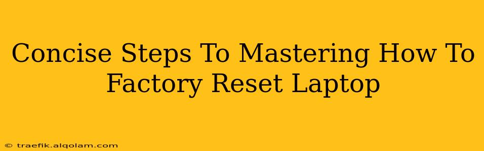 Concise Steps To Mastering How To Factory Reset Laptop