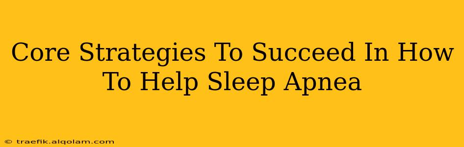 Core Strategies To Succeed In How To Help Sleep Apnea