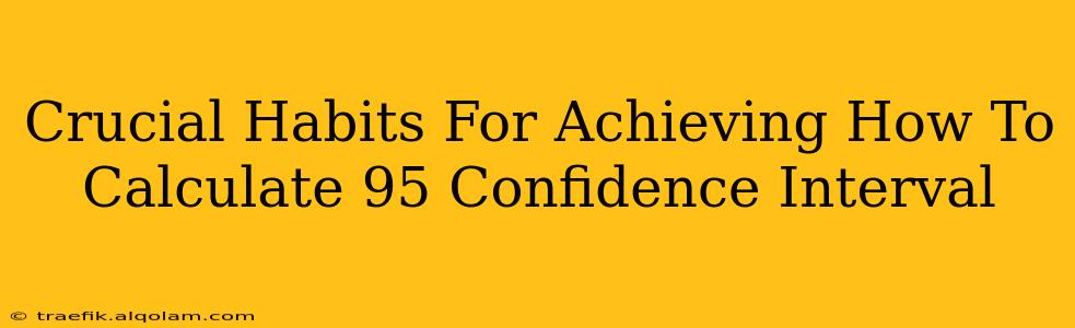 Crucial Habits For Achieving How To Calculate 95 Confidence Interval