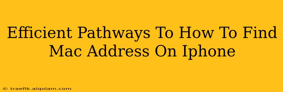 Efficient Pathways To How To Find Mac Address On Iphone