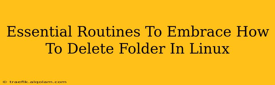 Essential Routines To Embrace How To Delete Folder In Linux