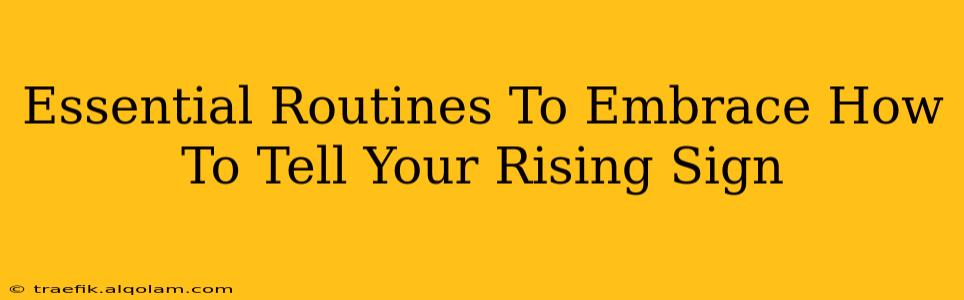 Essential Routines To Embrace How To Tell Your Rising Sign