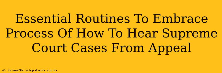 Essential Routines To Embrace Process Of How To Hear Supreme Court Cases From Appeal