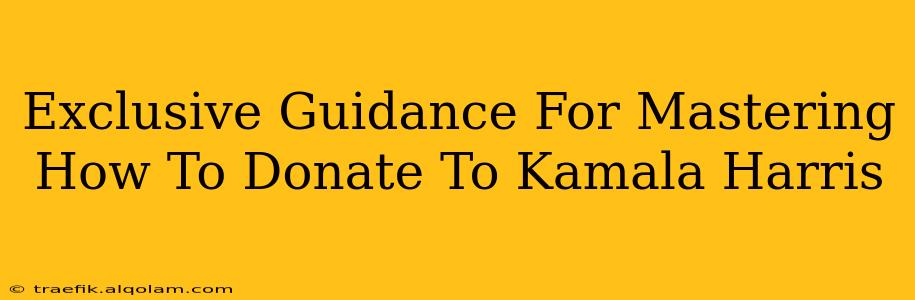 Exclusive Guidance For Mastering How To Donate To Kamala Harris