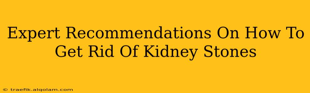 Expert Recommendations On How To Get Rid Of Kidney Stones