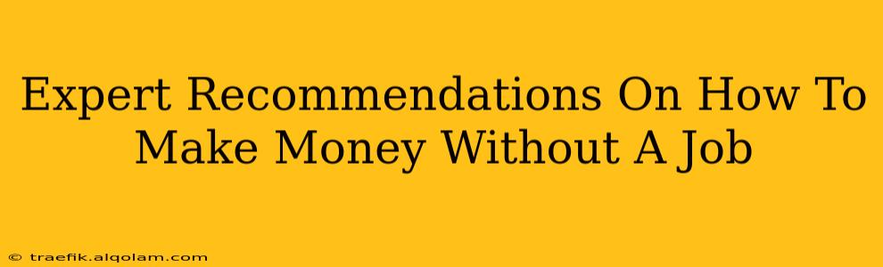 Expert Recommendations On How To Make Money Without A Job