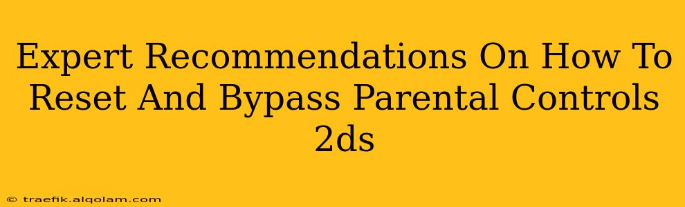 Expert Recommendations On How To Reset And Bypass Parental Controls 2ds