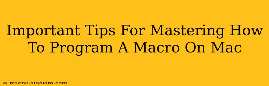 Important Tips For Mastering How To Program A Macro On Mac