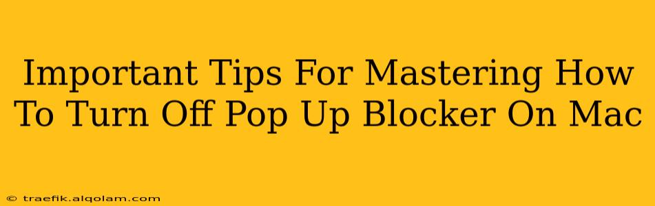 Important Tips For Mastering How To Turn Off Pop Up Blocker On Mac