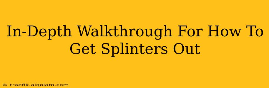 In-Depth Walkthrough For How To Get Splinters Out