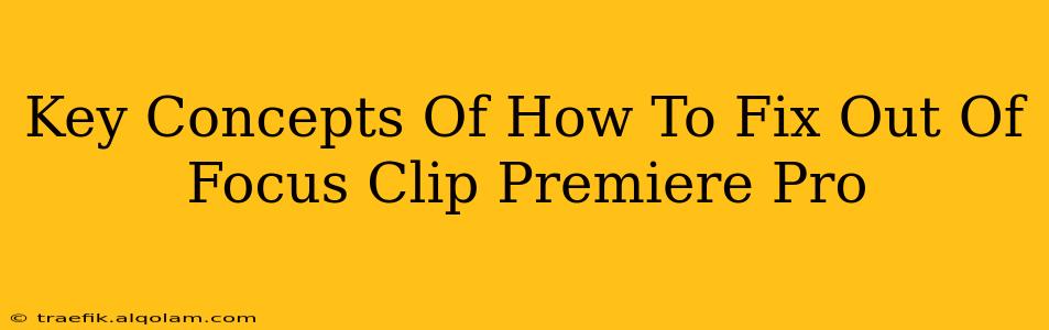 Key Concepts Of How To Fix Out Of Focus Clip Premiere Pro