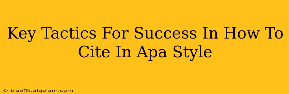 Key Tactics For Success In How To Cite In Apa Style