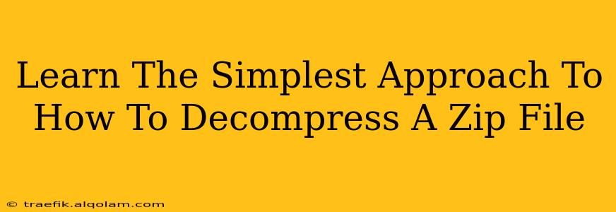 Learn The Simplest Approach To How To Decompress A Zip File