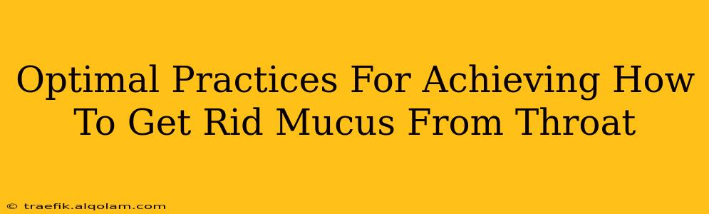 Optimal Practices For Achieving How To Get Rid Mucus From Throat