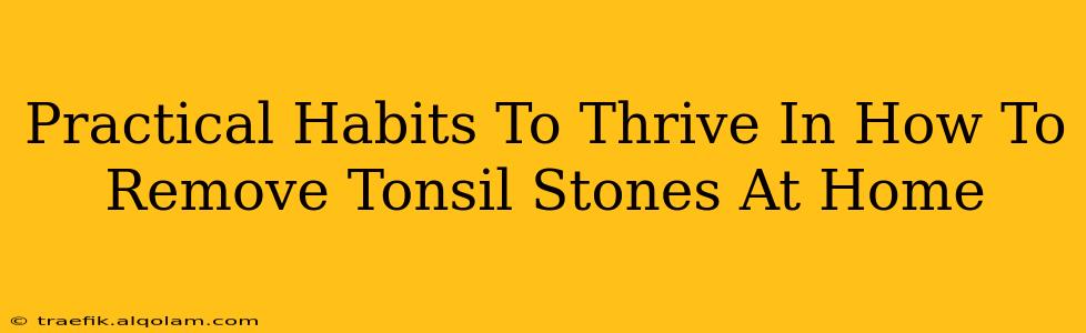 Practical Habits To Thrive In How To Remove Tonsil Stones At Home