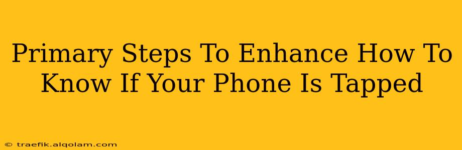 Primary Steps To Enhance How To Know If Your Phone Is Tapped