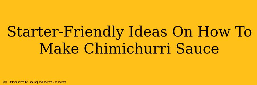 Starter-Friendly Ideas On How To Make Chimichurri Sauce