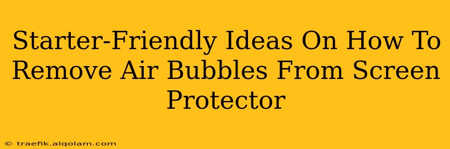 Starter-Friendly Ideas On How To Remove Air Bubbles From Screen Protector