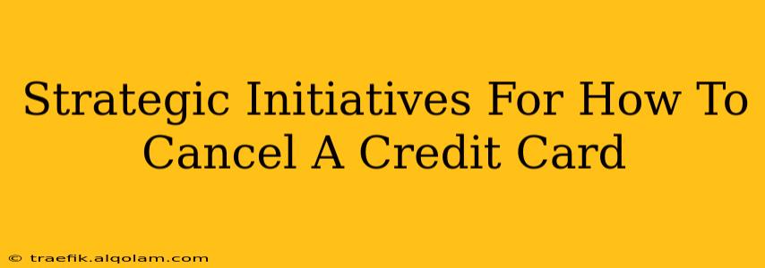 Strategic Initiatives For How To Cancel A Credit Card