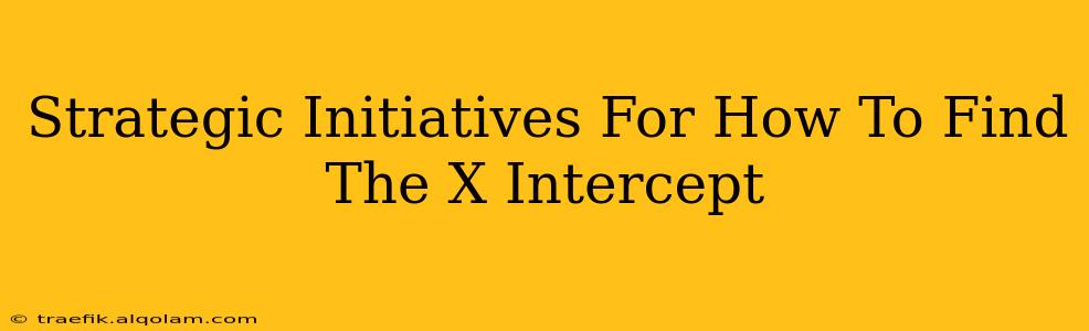 Strategic Initiatives For How To Find The X Intercept