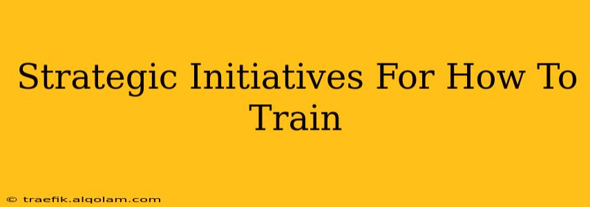 Strategic Initiatives For How To Train