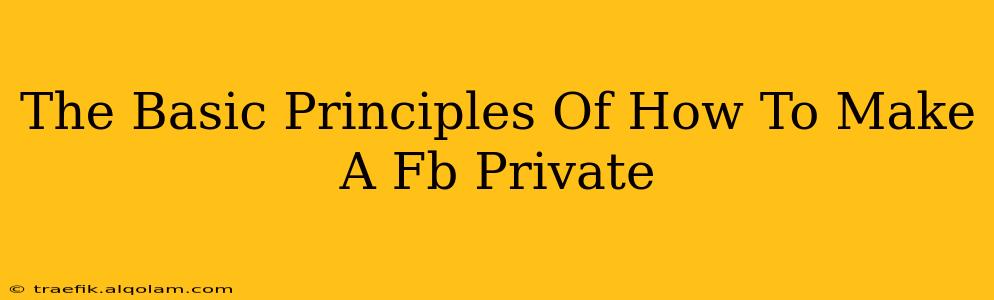 The Basic Principles Of How To Make A Fb Private