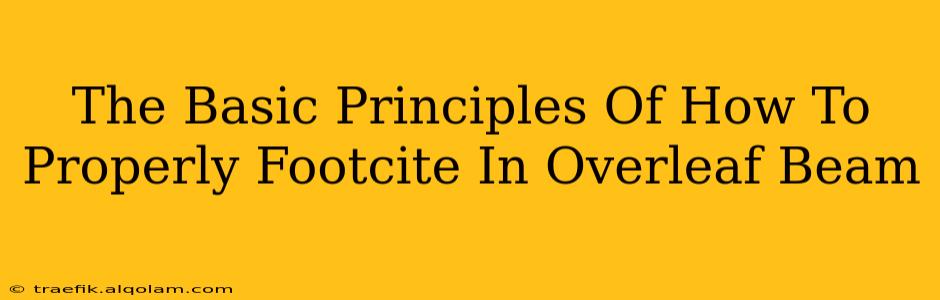 The Basic Principles Of How To Properly Footcite In Overleaf Beam