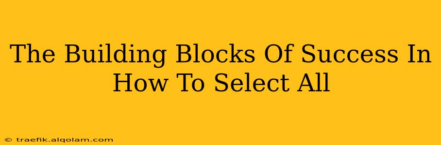 The Building Blocks Of Success In How To Select All