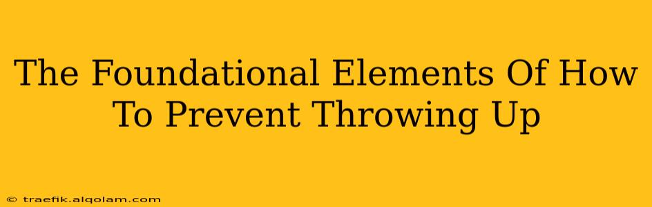 The Foundational Elements Of How To Prevent Throwing Up