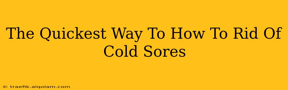 The Quickest Way To How To Rid Of Cold Sores