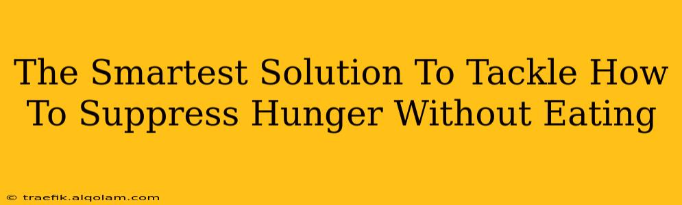 The Smartest Solution To Tackle How To Suppress Hunger Without Eating