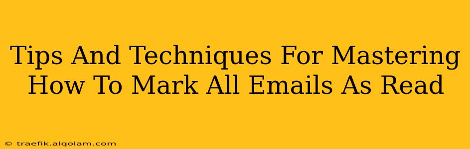 Tips And Techniques For Mastering How To Mark All Emails As Read