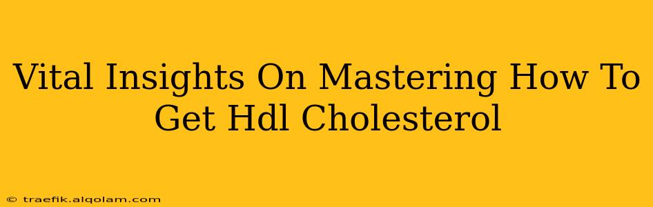 Vital Insights On Mastering How To Get Hdl Cholesterol