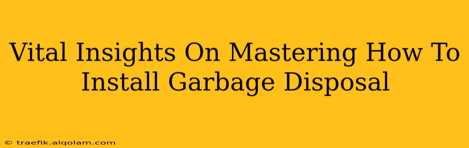 Vital Insights On Mastering How To Install Garbage Disposal