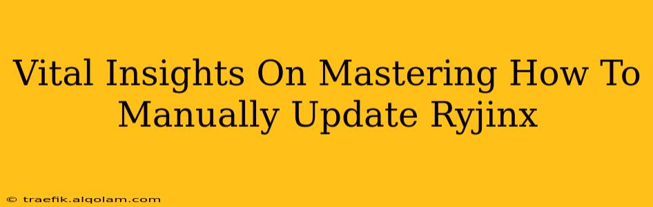 Vital Insights On Mastering How To Manually Update Ryjinx