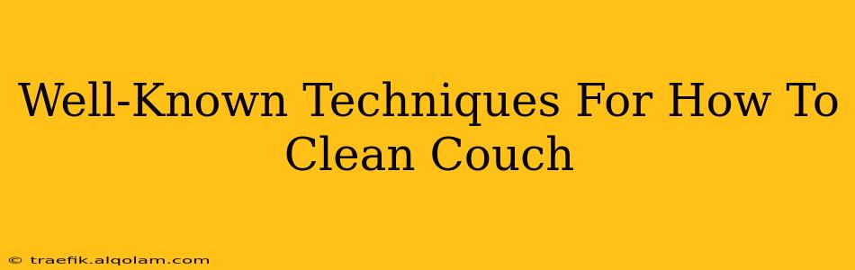 Well-Known Techniques For How To Clean Couch